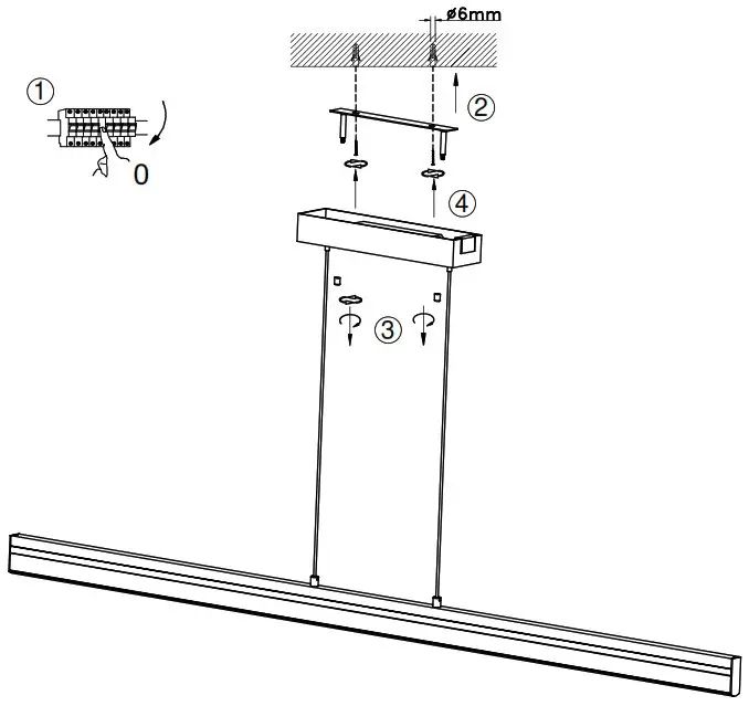 Paul Neuhaus 8422 13 Q VITO Pendant Light LED - Fitting