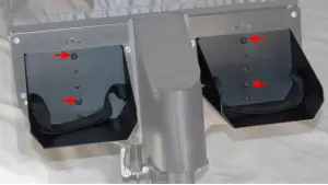 Mounting bolt location at RED arrows