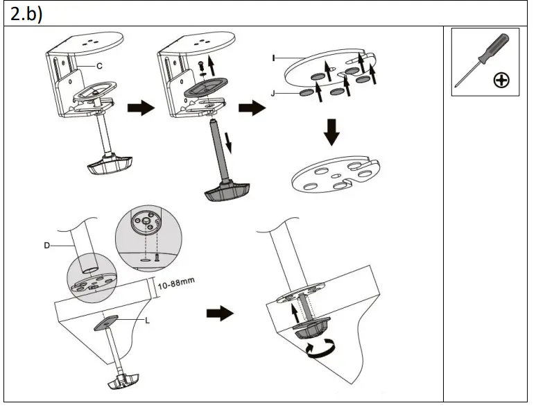DIGITUS DA-90438 Universal Dual Monitor Vertical Stand 5