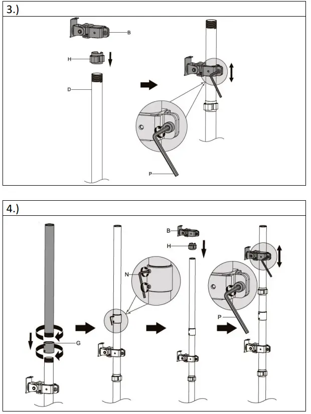 DIGITUS DA-90438 Universal Dual Monitor Vertical Stand 6