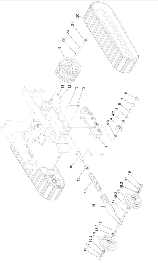 TORO 22322 TX 427 Wide Track Compact Tool Carrier - Fig 16