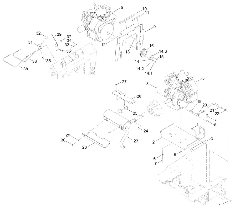 TORO 22322 TX 427 Wide Track Compact Tool Carrier - Fig 3