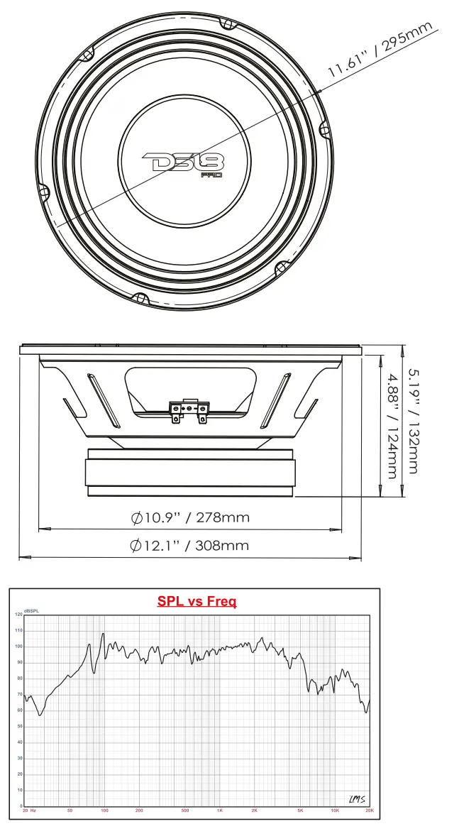 DS18 PRO X12MBASS 12 Inch Mid-Bass Loudspeaker - fig