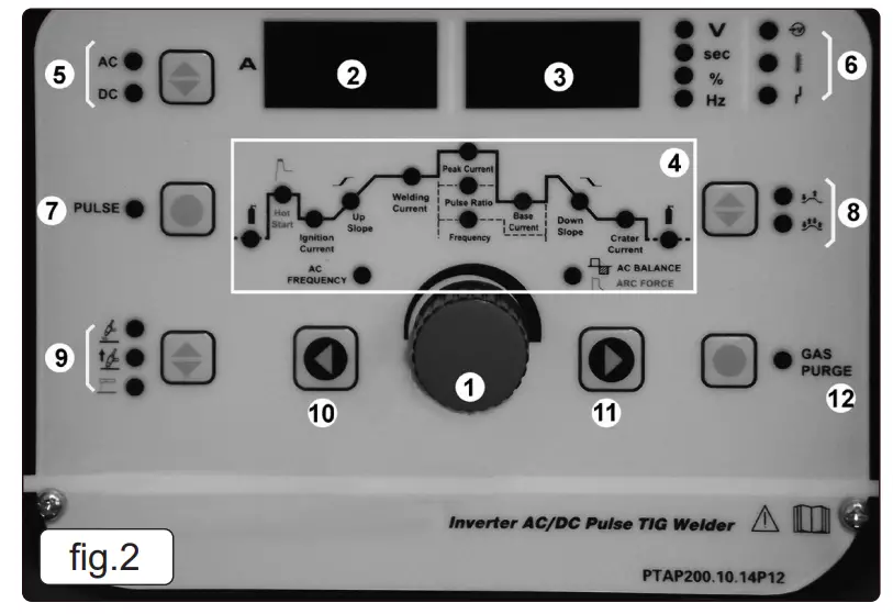 SEALEY TIG200HFACDC V2 200A TIG MMA Hf AC DC Inverter Welder - Fig 2