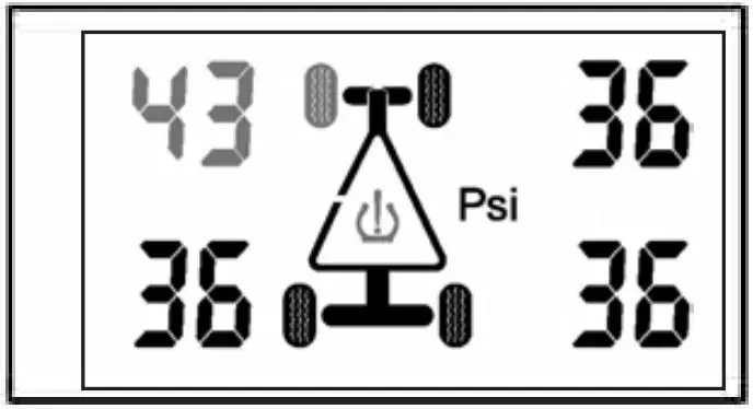 axis TPMS403 DIY Tyre Pressure Monitoring - High pressure warning