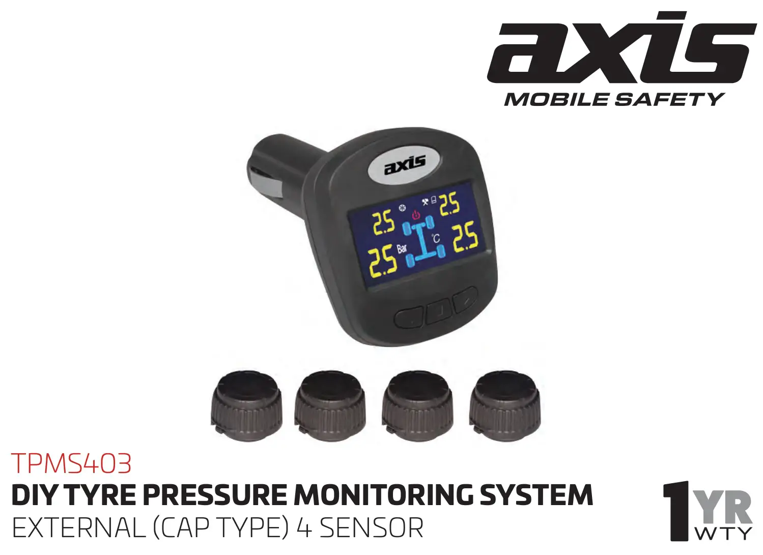 axis TPMS403 DIY Tyre Pressure Monitoring Instruction Manual