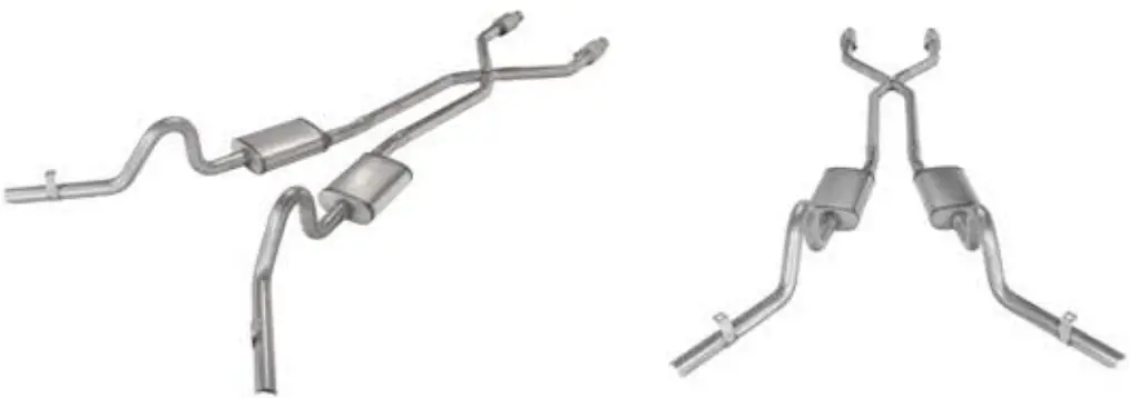 PYPES SGG920E Crossmember Back X Pipe Exhaust System