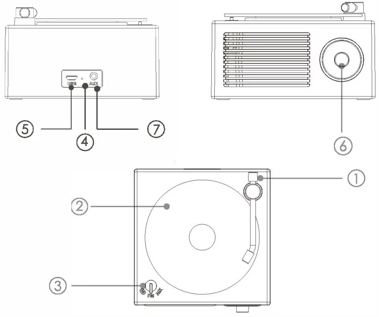 SARINA SA-VNYL Retro Wireless Speaker