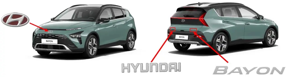 HYUNDAI BAYON 5 Doors Crossover SUV - . Identification - recognition