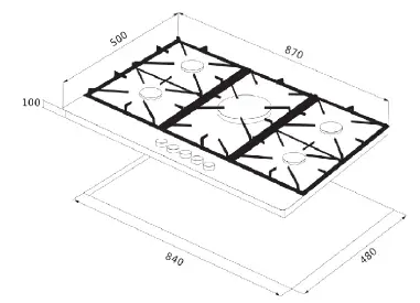 DRIJA-Milan-90-Built-In-Gas-Stove-2