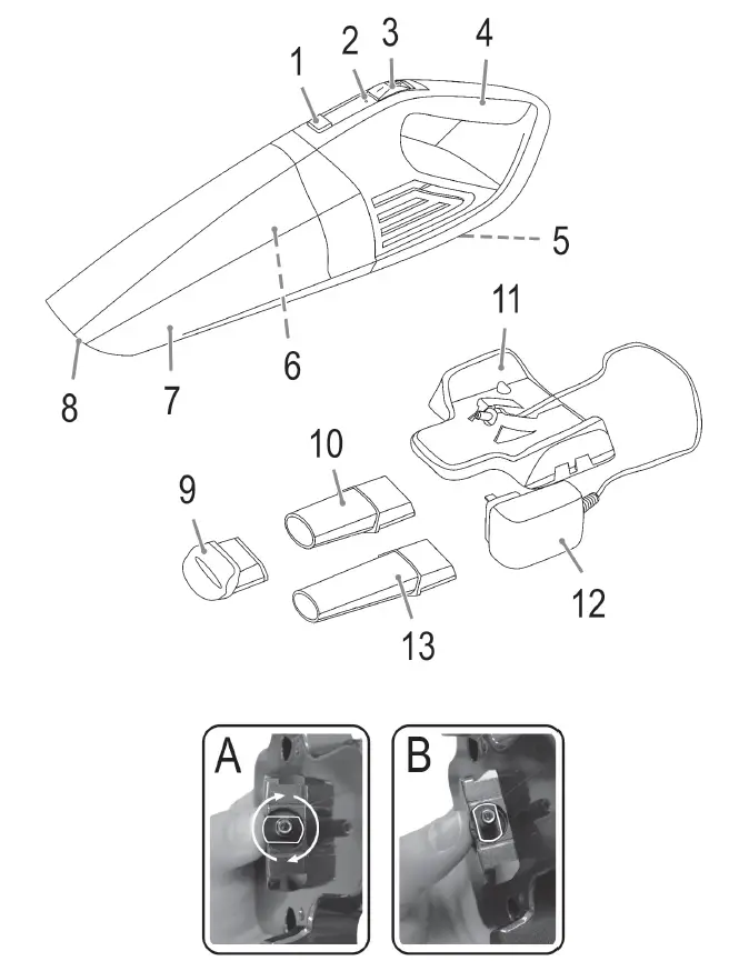 FICARE-KS-3034-Cordless-Vacuum-Cleaner-Instruction-Manual-FIG-