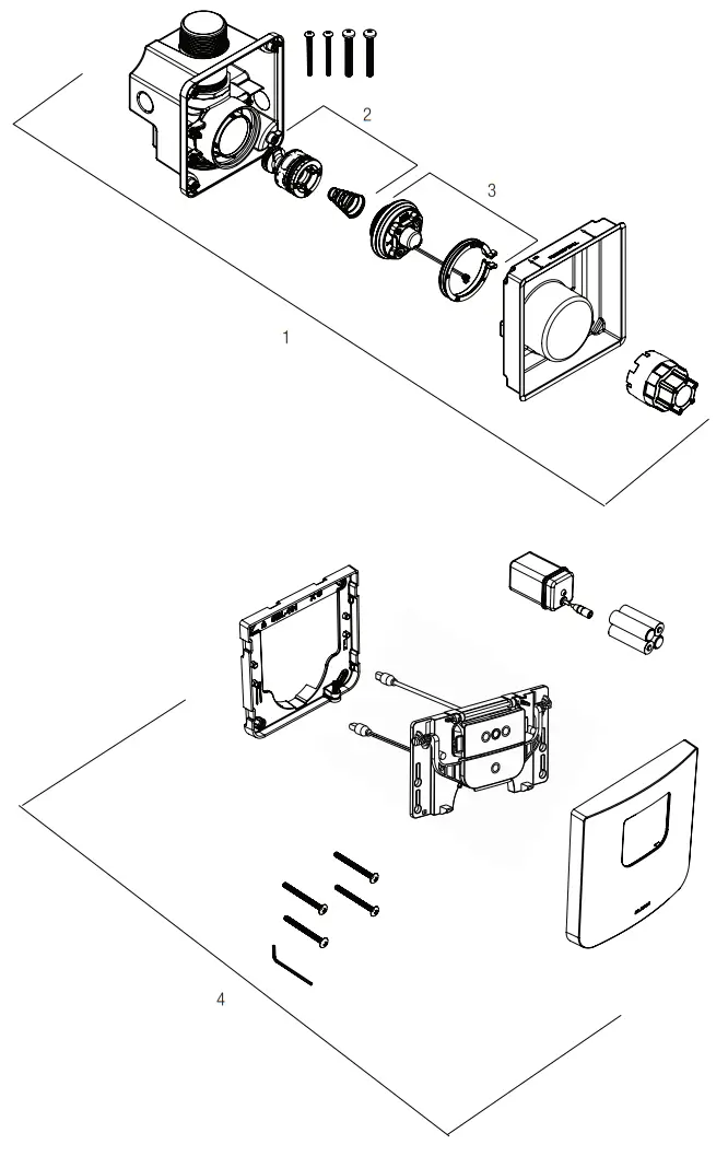 SLOAN TruFlush Hardwired Battery Flushometers