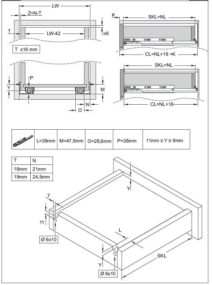 HAFELE 433.03.65x Matrix Runner UM A Synchron 3