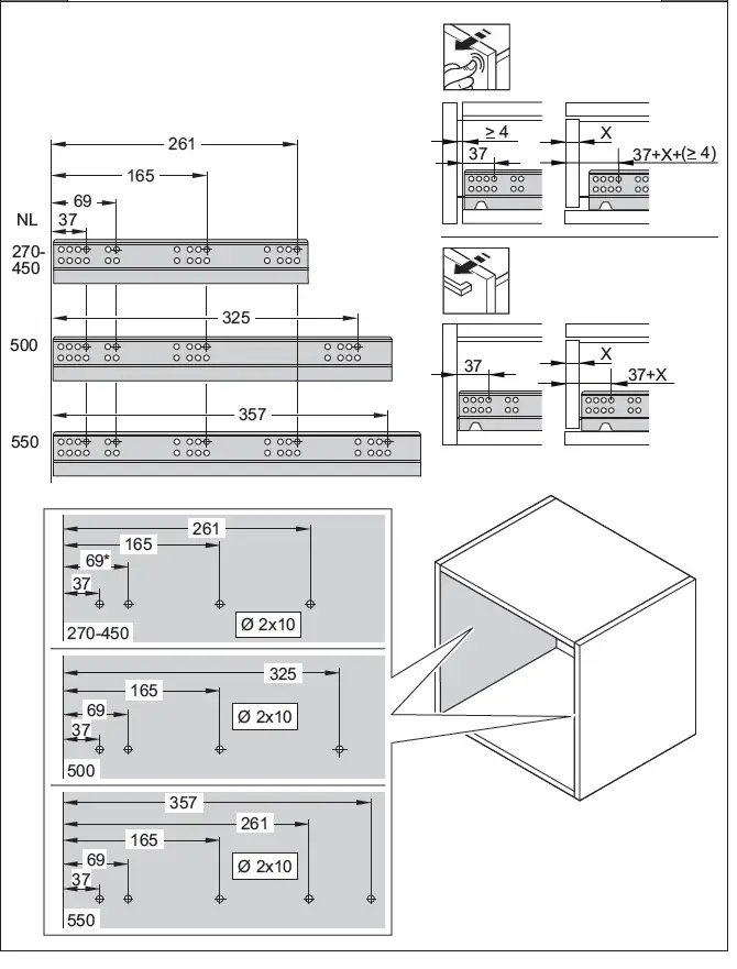 HAFELE 433.03.65x Matrix Runner UM A Synchron 4