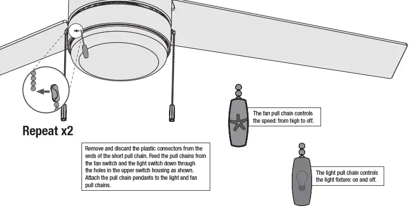 Hunter 51949 Brunner Low Profile with LED Light 52 Inch Ceiling Fan 13