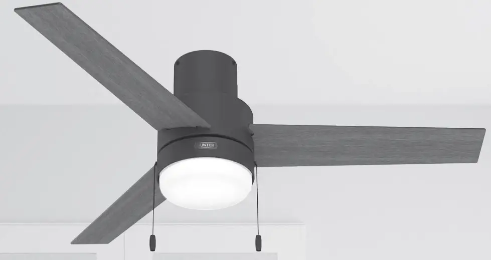 Hunter 51949 Brunner Low Profile with LED Light 52 Inch Ceiling Fan