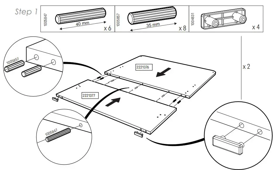 CuddleCo Enzo Cotbed in Truffle Oak-White Instruction Manual - Cot Bed Assembly
