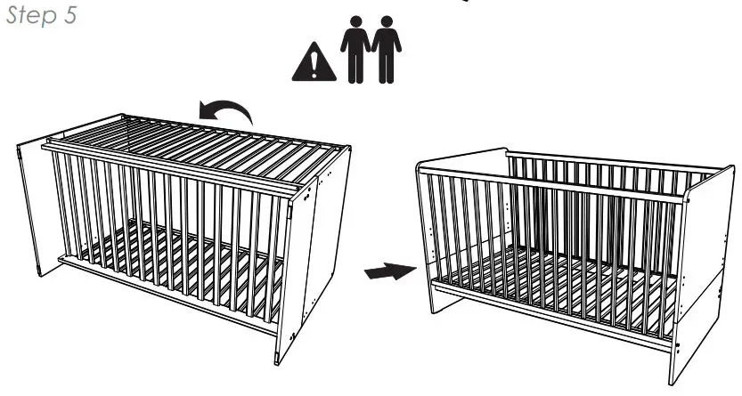 CuddleCo Enzo Cotbed in Truffle Oak-White Instruction Manual - Cot Bed Assembly