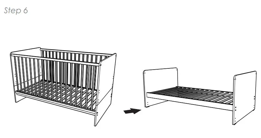 CuddleCo Enzo Cotbed in Truffle Oak-White Instruction Manual - Cot Bed Assembly