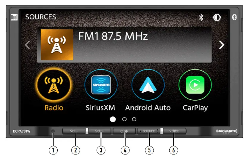 Dual Media Receiver with Wireless and Wired CarPlay - Control Locations