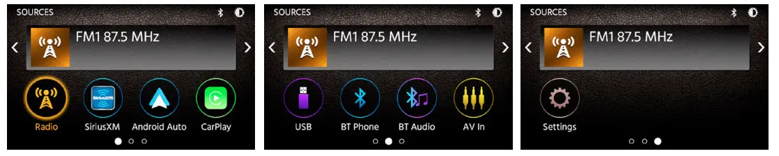 Dual Media Receiver with Wireless and Wired CarPlay - Main Menu