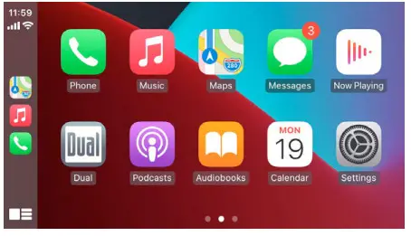 Dual Media Receiver with Wireless and Wired CarPlay - Wired