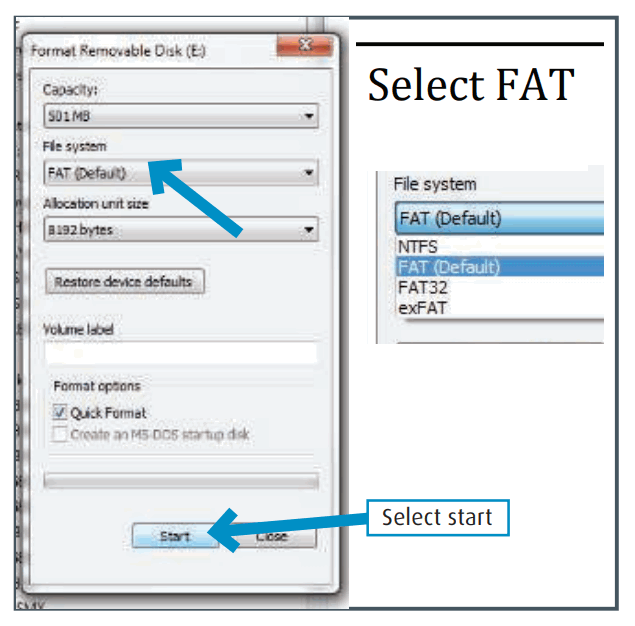 MAXVIEW Seeker Wireless Software Update Procedure for PC Users - selecting FAT