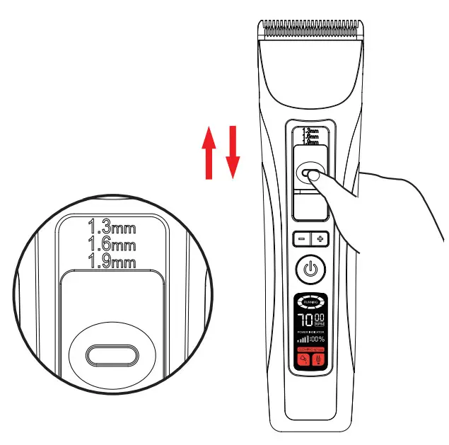 PATPET Pet Grooming Clipper 950- Blade Adjustment