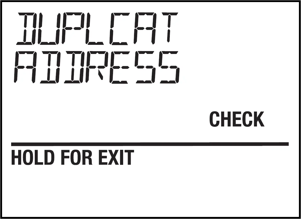 Duplicate Address on Expansion Panel