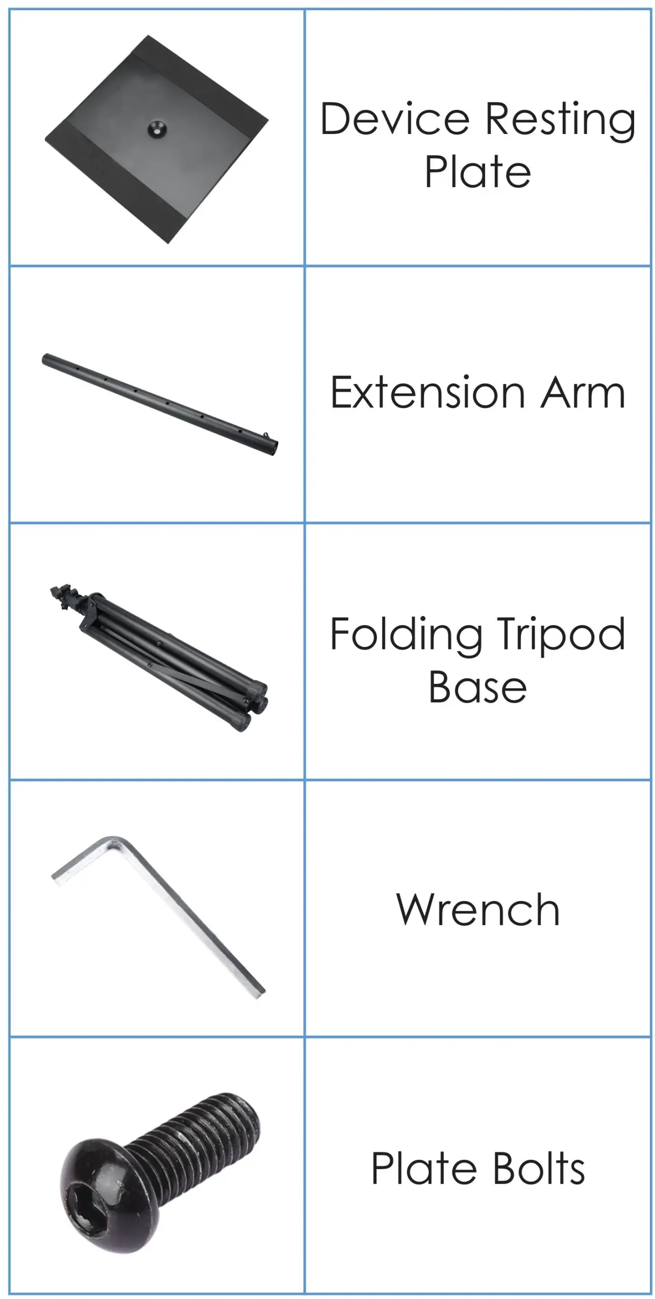 PYLE PSTND32 Dual Studio Monitor 2 Speaker Stand Mount Kit - parts list