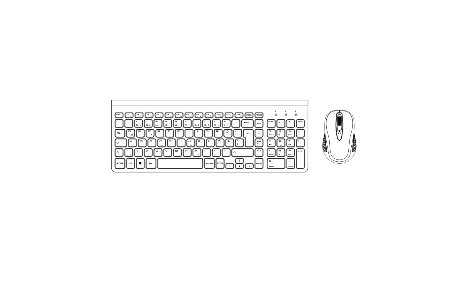 Hama 182666 Trento Wireless Keyboard Mouse Set Instructions