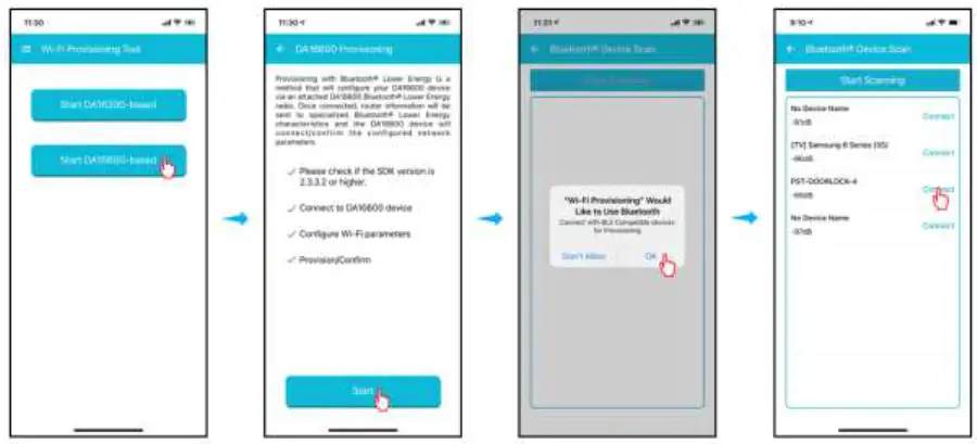 dialog DA16600 Provisioning the Mobile App for AndroidiOS - Test Provisioning on iPhone