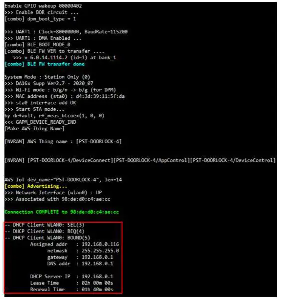 dialog DA16600 Provisioning the Mobile App for AndroidiOS - When provisioning is completed successfully