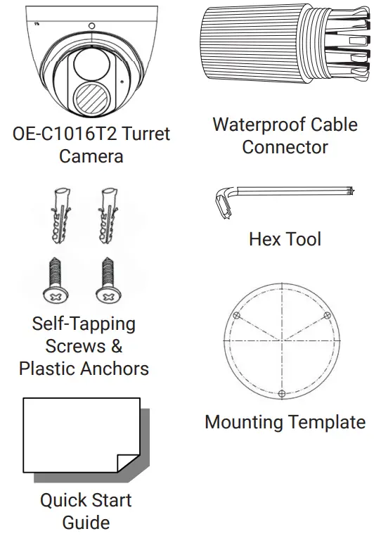 OpenEye OE C1016T2 2MP Outdoor IP Turre - CONTENTS