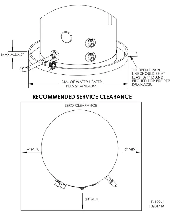HTP SBN Series SSC50 Superstor Contender Glass Lined Indirect Water Heater - Figure 1