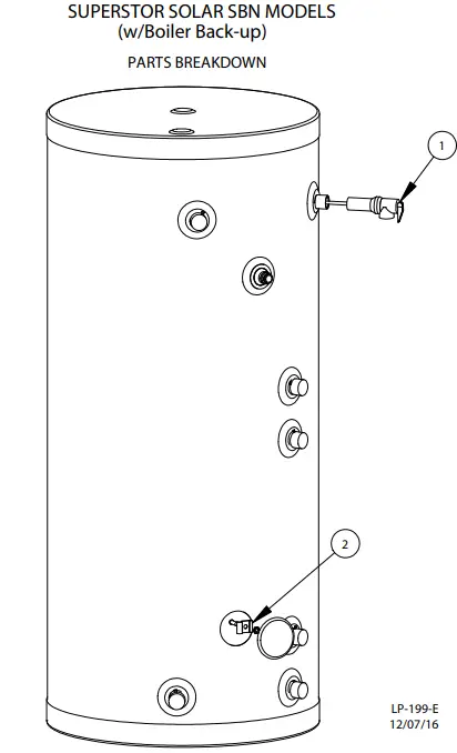 HTP SBN Series SSC50 Superstor Contender Glass Lined Indirect Water Heater - Figure 11