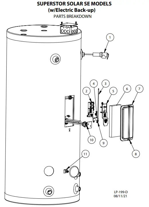 HTP SBN Series SSC50 Superstor Contender Glass Lined Indirect Water Heater - Figure 12