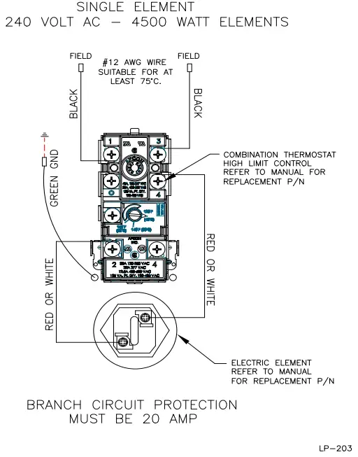 HTP SBN Series SSC50 Superstor Contender Glass Lined Indirect Water Heater - Figure 8