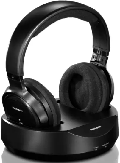 THOMSON WHP3001BK Wireless UHF Headphones