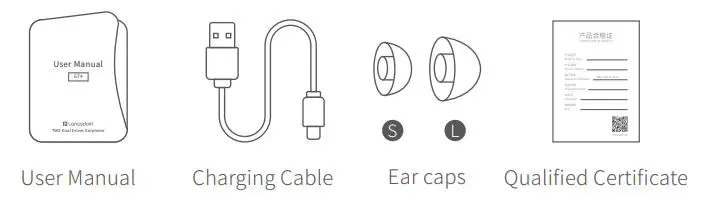 Langsdom GT4 TWS Dual Driver Earphone - Accessories