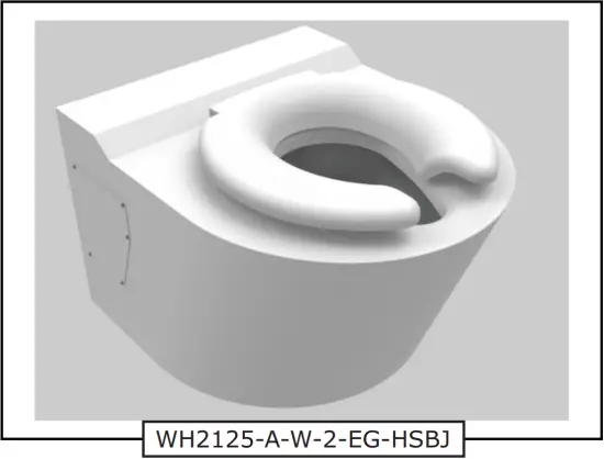 Whitehall WH2125-A Bariatric On-Floor Toilet