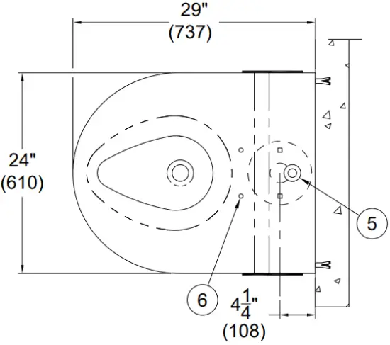 Whitehall WH2125-A Bariatric On-Floor Toilet B