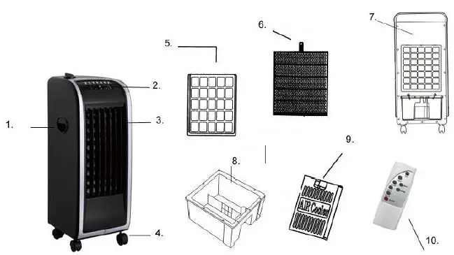 mesa LIVING AM 48229 Portable Air Cooler and Heater 1