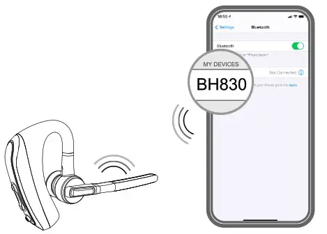 JOWAVE BH830 Bluetooth Headset - HOW TO CONNECT