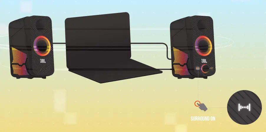 JBL Quantum Duo PLAY SURROUND SOUND