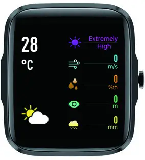 MIXX F2 Colour Multi Touch SmartWatch - WEATHER