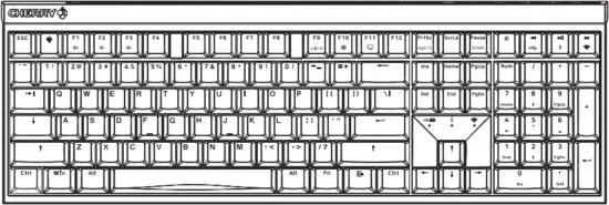 CHERRY MX3824 Wireless Gaming Keyboard