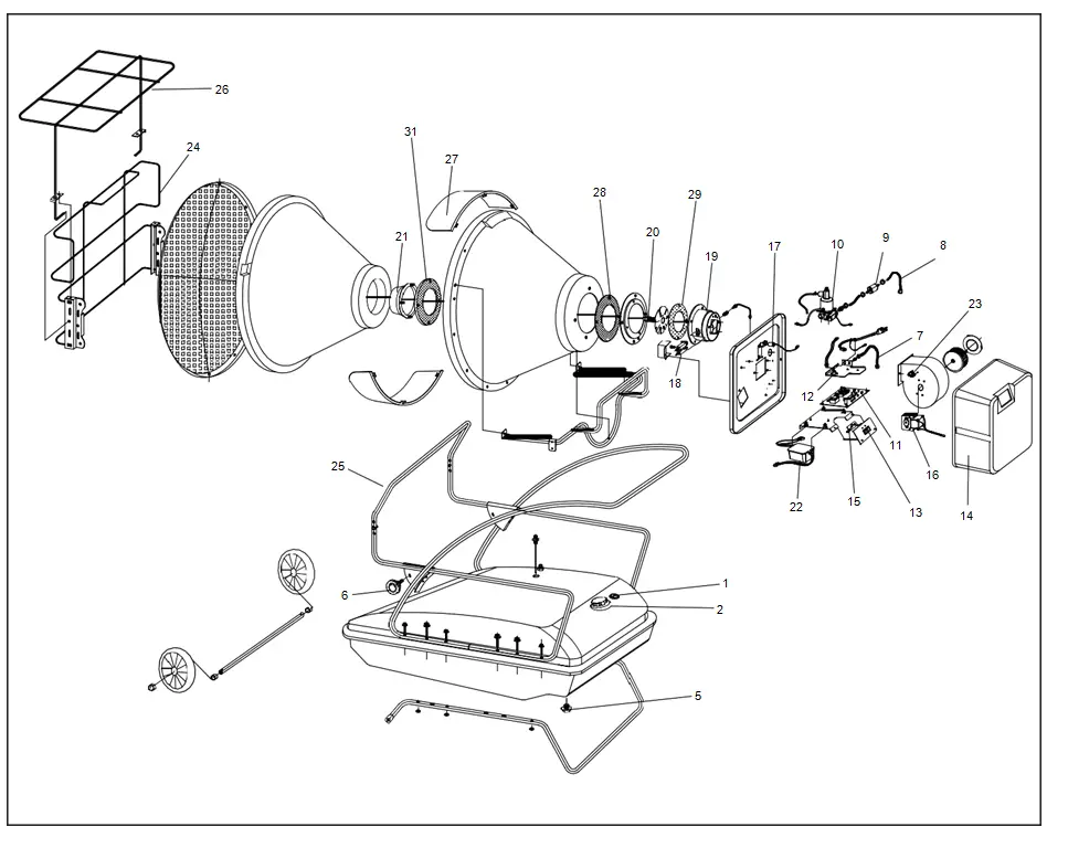 MASTER MH-80-OFR BTU Radiant Kerosene Heater 20