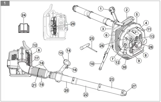 Husqvarna 150BT Gas Leaf Blowers - Fig 1