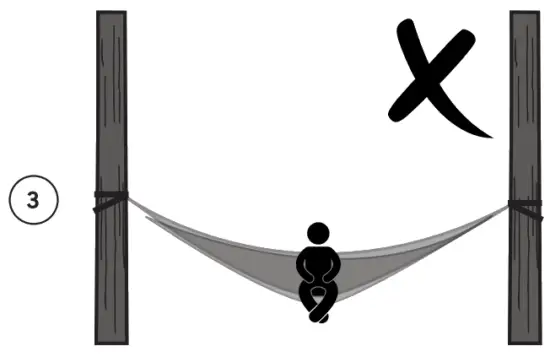 VonHaus 2500195 1 Person Striped Cotton Hammock With stand - POSITIONING